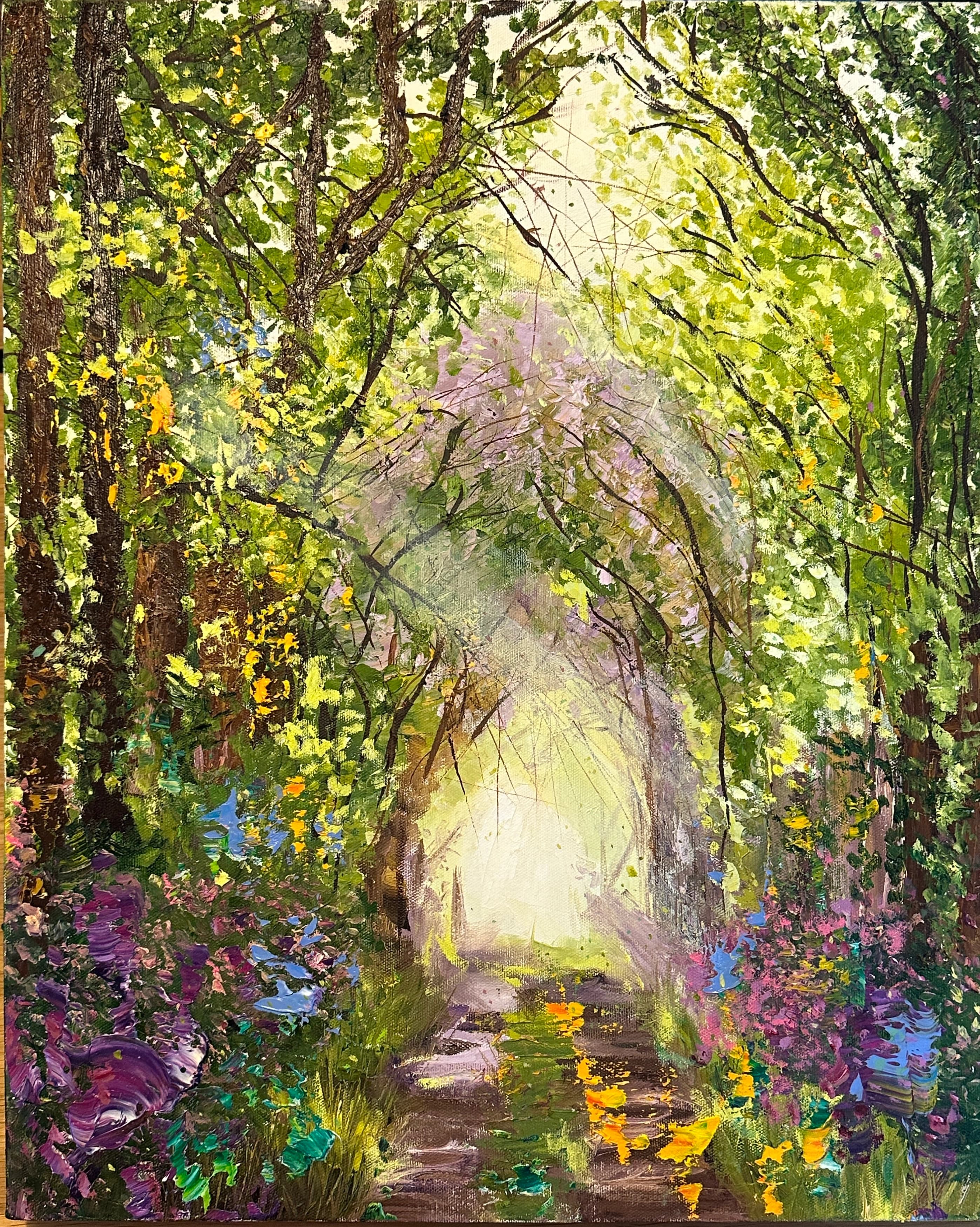 Walking to the light painting Oil Painting Reyhan Uyanik